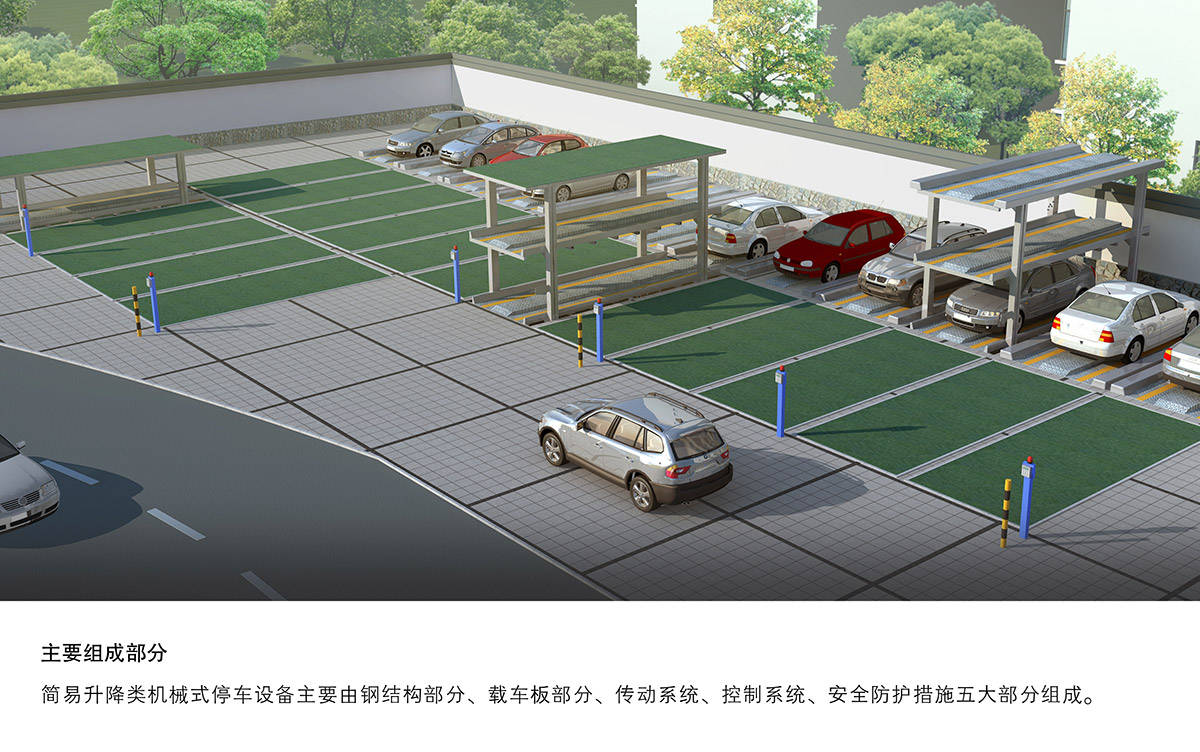 云南PJS2D1正一负一地坑简易升降立体停车设备主要组成部分.jpg